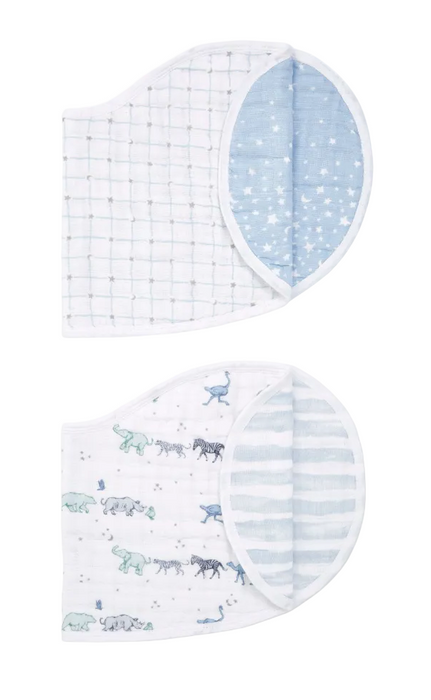 Aden + Anais Boutique Silky Soft Burpy Bibs 2 Pack, Rising Star
