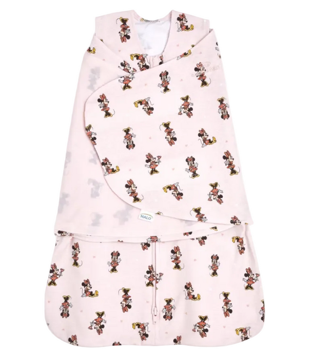Halo SleepSack Swaddle, Minnie Fun Print, Newborn