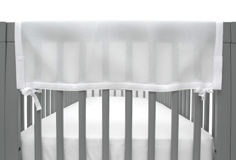 Breathable Baby RailGuard Teething Cover, White