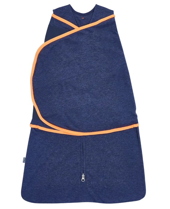 Halo Ideal Temp Swaddle, Navy/Orange, Small