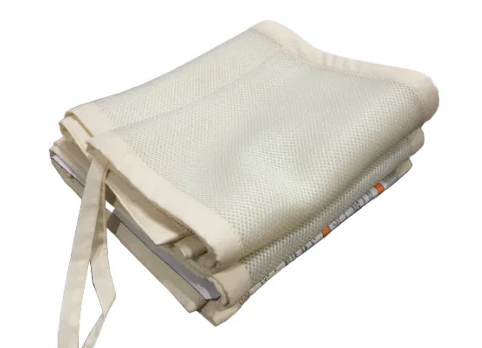 Breathable Baby Mesh Crib Liner, Natural Ecru