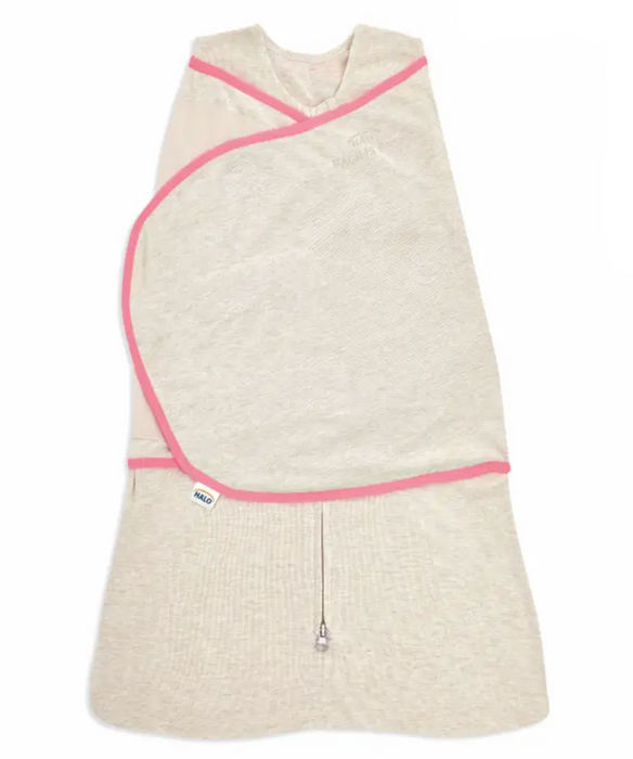 Halo Ideal Temp Swaddle, Newborn, Oatmeal/Pink