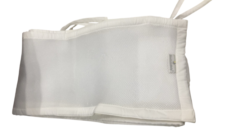 Breathable Baby Mesh Crib Liner, White, (Size 2FS Covers 2 Sides)