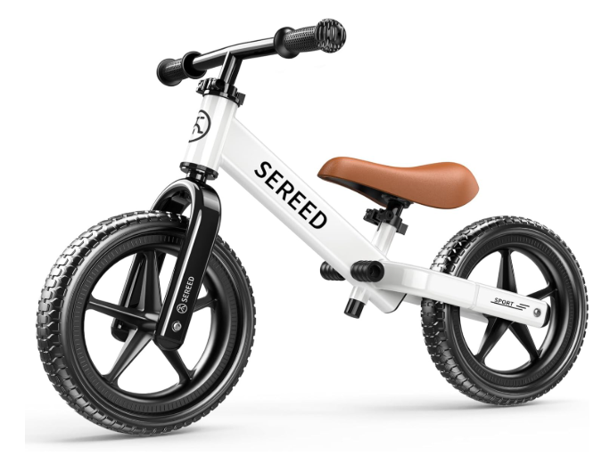 Sereed 12" Balance Bike for Kids, White