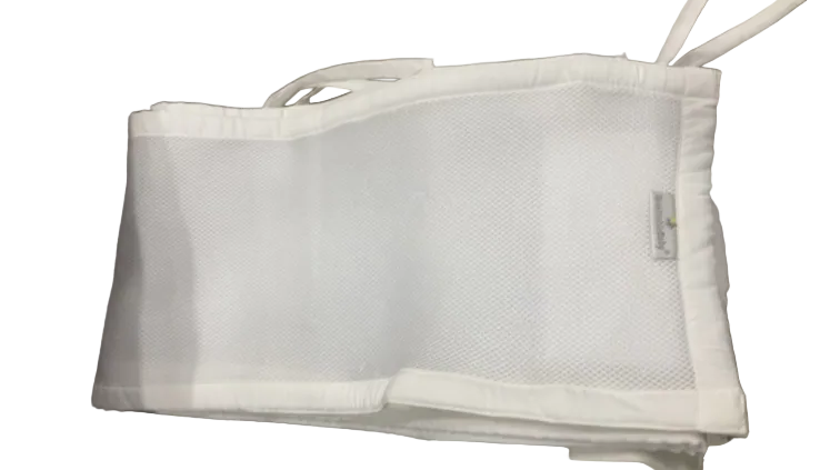Breathable Baby Mesh Crib Liner, White, (Size 4FS Covers 3 or 4 Sides)
