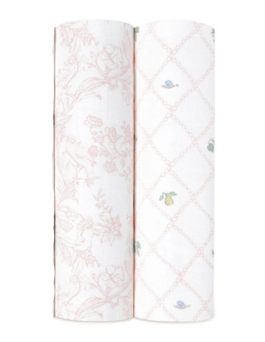 Aden + Anais Silky Soft Swaddles, 3 Pack, French Floral