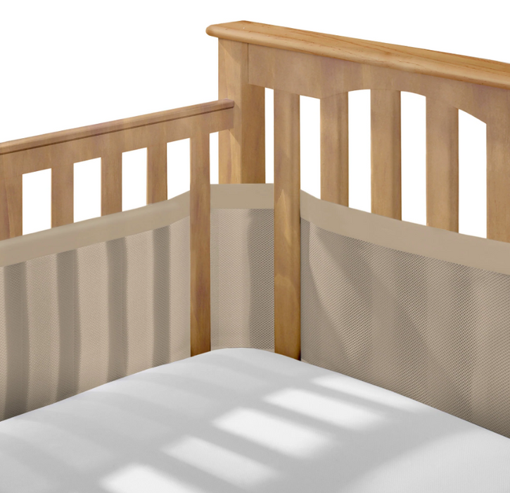 Breathable Baby Mesh Crib Liner, Full Size/4 Sides, Deluxe Collection Sand Beach