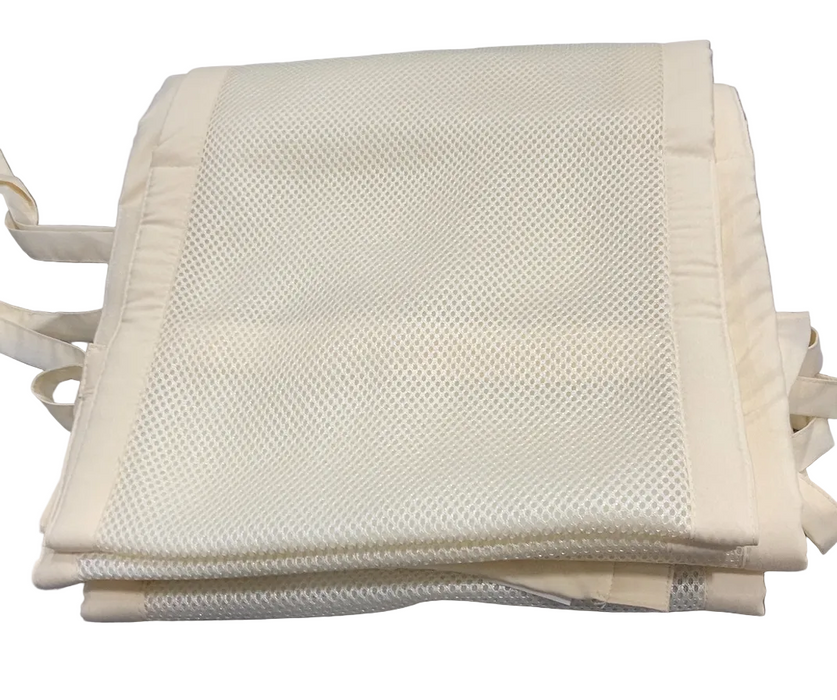 Breathable Baby Mesh Crib Liner, Natural Ecru, Full Size/4 Sides