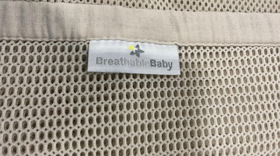 Breathable Baby Mesh Crib Liner, Natural Ecru, Full Size/4 Sides