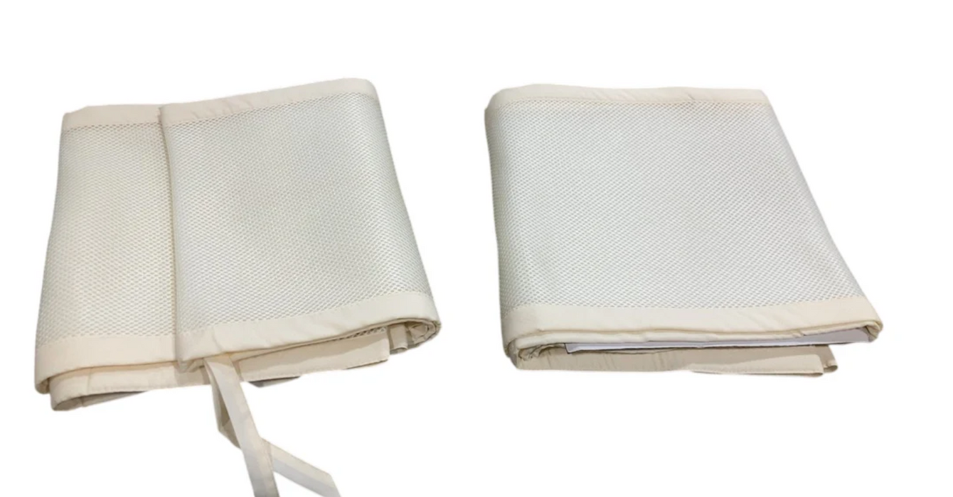 Breathable Baby Mesh Crib Liner, Natural Ecru, Full Size/4 Sides