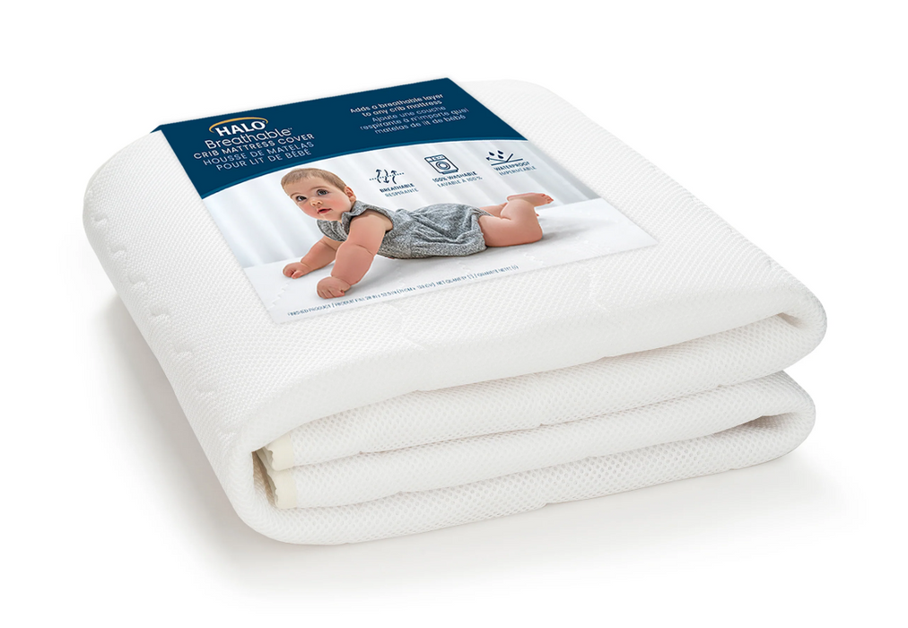 Halo Breathable Crib Mattress Cover, White
