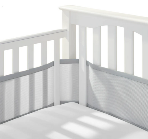 Shop Breathable Baby Mesh Crib Liner, Grey, Full Size/4 Sides at GoodBuy Gear
