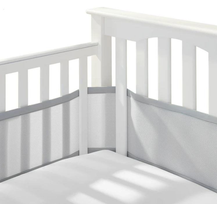 Shop Breathable Baby Mesh Crib Liner, Grey, Full Size/4 Sides at GoodBuy Gear
