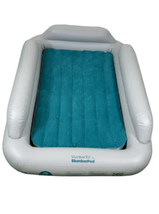 Shop SlumberPod SlumberTot Inflatable Toddler Bed, Gray/Teal at GoodBuy Gear