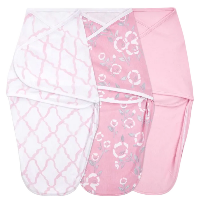Aden + Anais Essentials Easy Wrap Swaddle, 3 Pack, Small (0-3 Months), Stencil