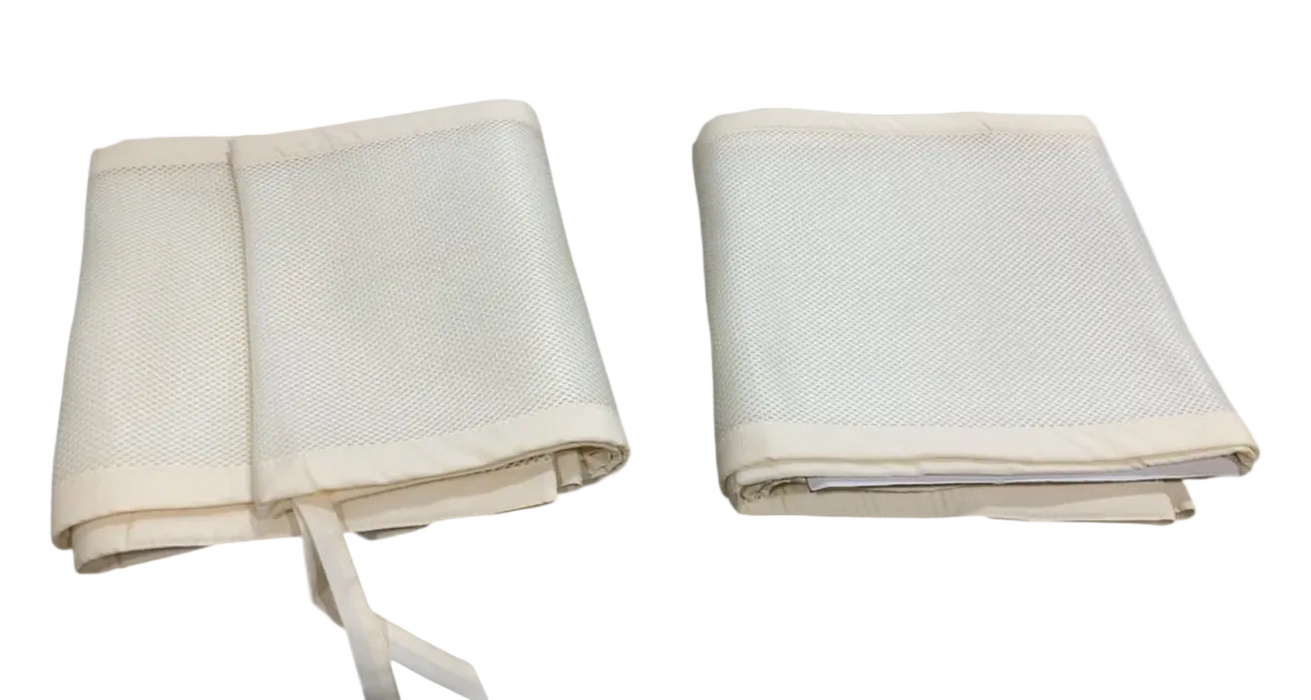 Breathable Baby Mesh Crib Liner, Natural Ecru, Full Size/4 Sides