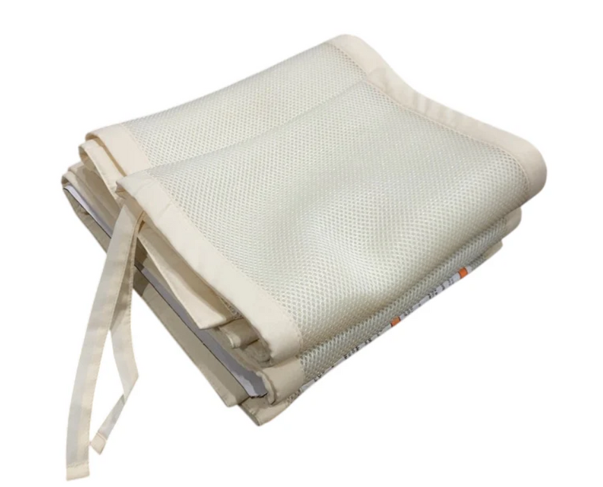 Breathable Baby Mesh Crib Liner, Natural Ecru, Full Size/4 Sides