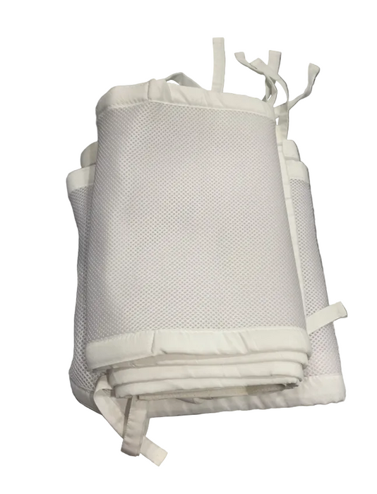Breathable Baby Mesh Crib Liner, White, Full Size/4 Sides