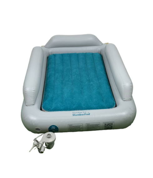 SlumberPod SlumberTot Inflatable Toddler Bed, Gray/Teal
