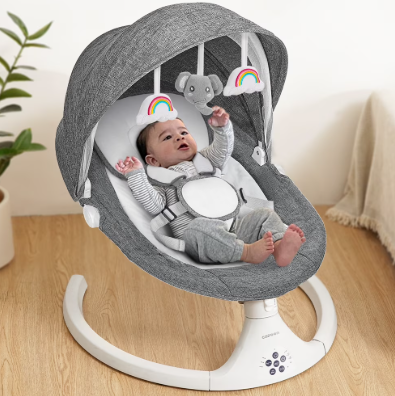 Caveen Electric Bluetooth Baby Rocker, Grey — GoodBuy Gear
