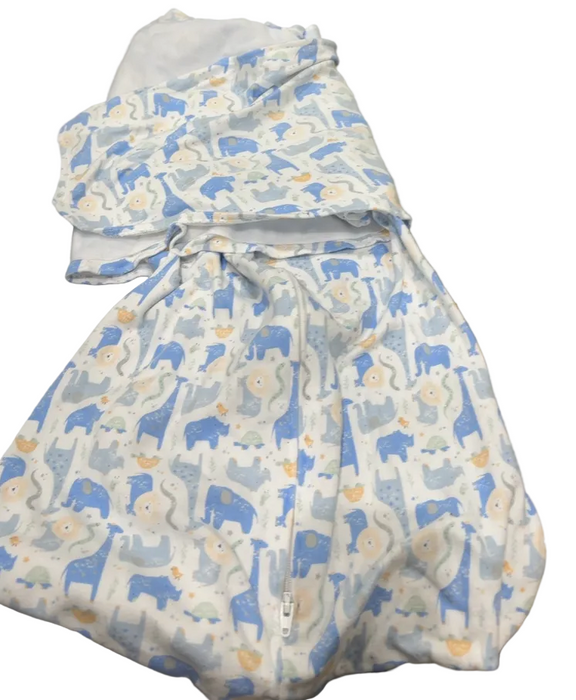 Shop Halo SleepSack Swaddle, Blue Safari Animals, Small at GoodBuy Gear