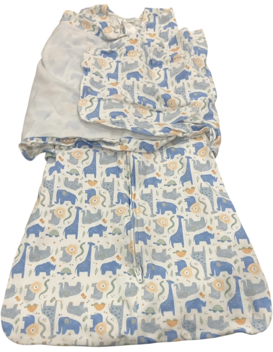 Shop Halo SleepSack Swaddle, Blue Safari Animals, Small at GoodBuy Gear