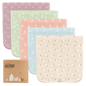 Shop KeaBabies 5-pack Lumi Muslin Burp Cloths, Bloom at GoodBuy Gear