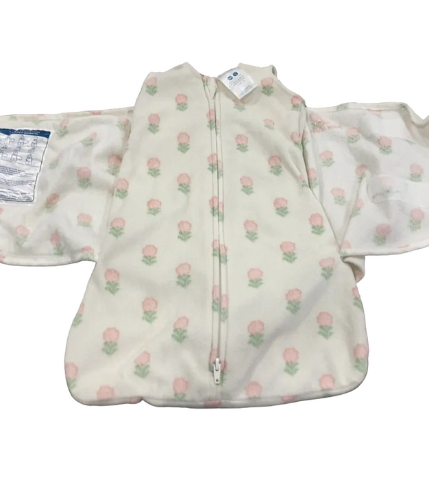 Halo Micro-Fleece Swaddle, Block Flower, Newborn