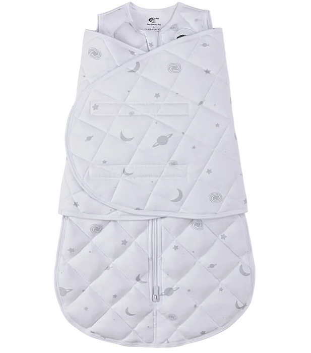 i-Heir Baby Sleep Sack Swaddle, Small 0-6 Months, White/Grey Galaxy