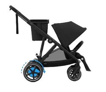 Shop Cybex e-Gazelle S Stroller, Black, Moon Black, 2024 at GoodBuy Gear