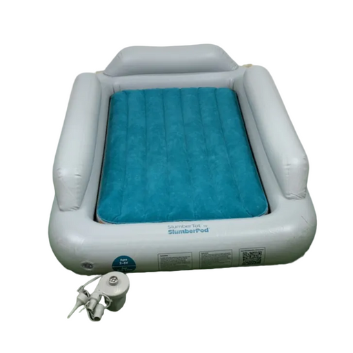 Shop SlumberPod SlumberTot Inflatable Toddler Bed, Gray/Teal at GoodBuy Gear