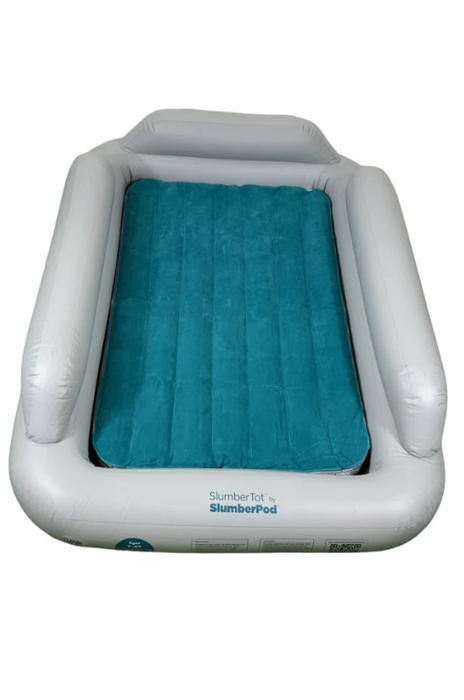 Shop SlumberPod SlumberTot Inflatable Toddler Bed, Gray/Teal at GoodBuy Gear