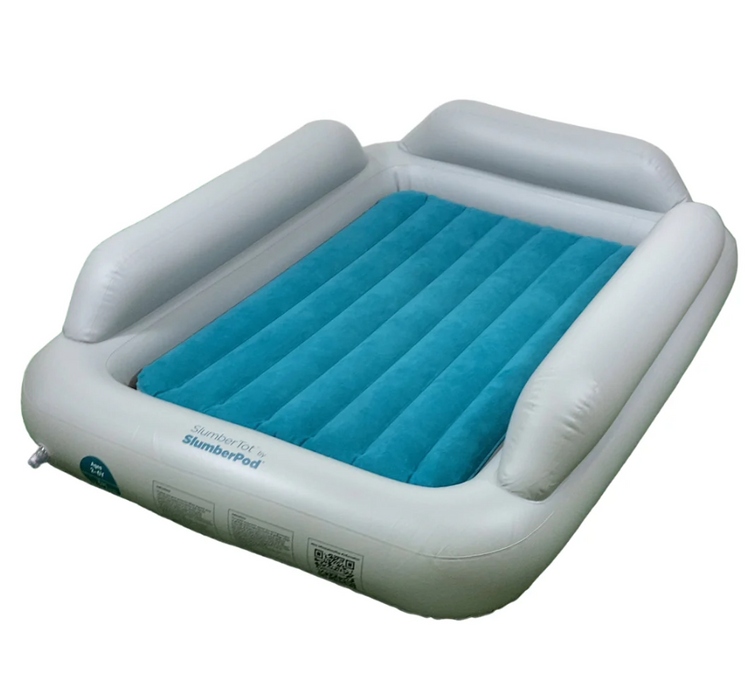 Shop SlumberPod SlumberTot Inflatable Toddler Bed, Gray/Teal at GoodBuy Gear