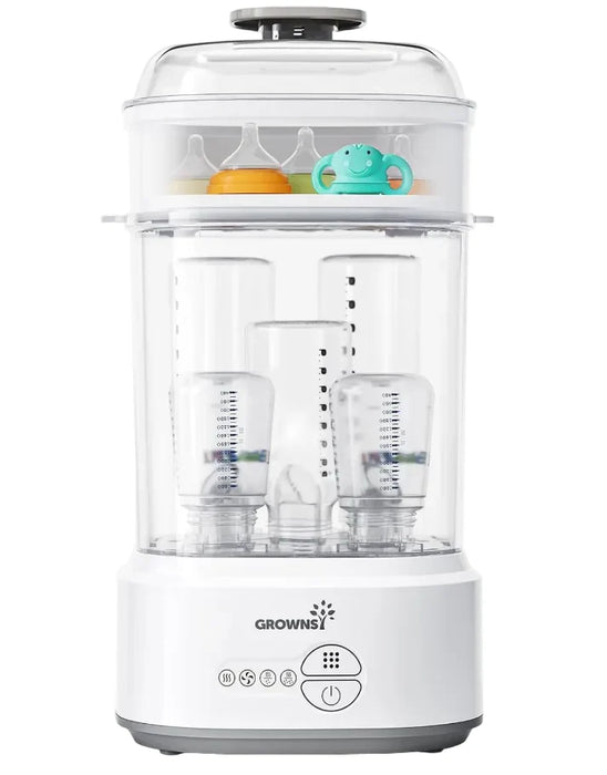 Grownsy Bottle Sterilizer and Dryer, White/Grey