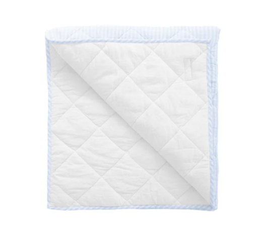 Shop Louelle Quilted Playmat, Pale Blue Gingham, Square at GoodBuy Gear
