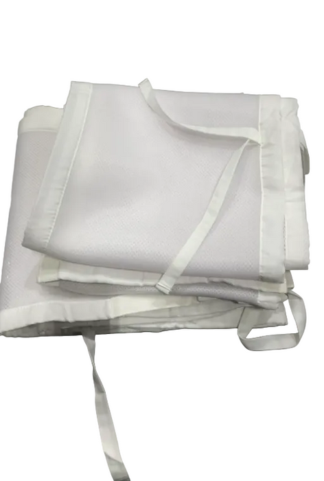 Breathable Baby Mesh Crib Liner, Full Size/4 Sides, White