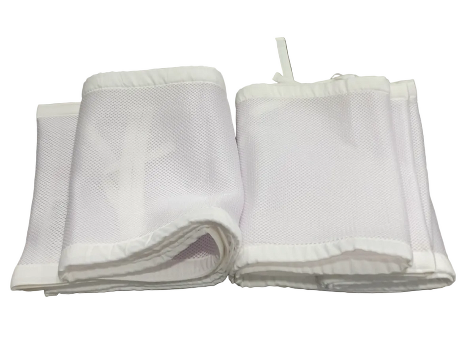 Breathable Baby Mesh Crib Liner, Full Size/4 Sides, White