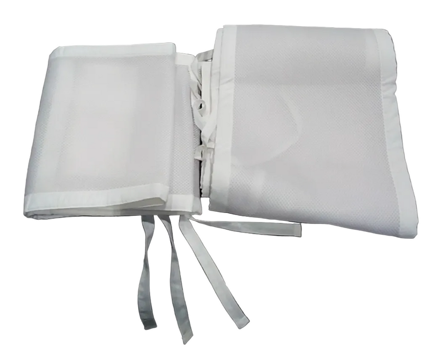Breathable Baby Mesh Crib Liner, Full Size/4 Sides, White