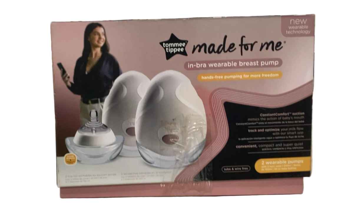 Tommee Tippee Made For Me Wearable Breast Pump, Double, White