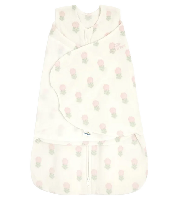 Halo Micro-Fleece Swaddle, Small, Block Flower