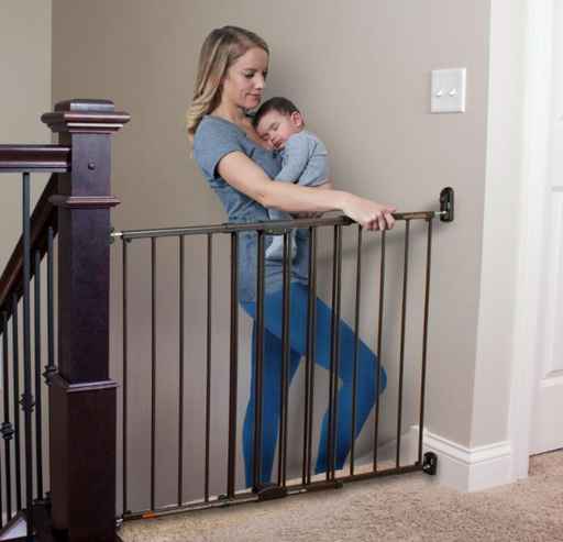 Shop Toddleroo By North States Easy Swing & Lock Baby Gate, 31" Tall, Matte Bronze, Series 2 at GoodBuy Gear