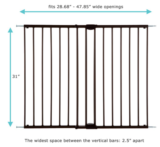 Shop Toddleroo By North States Easy Swing & Lock Baby Gate, 31" Tall, Matte Bronze, Series 2 at GoodBuy Gear