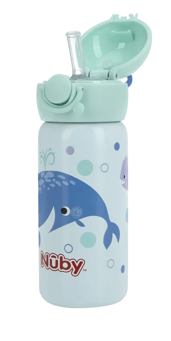 Shop Nuby Thirsty Kids Water Bottle, Active, Whale at GoodBuy Gear