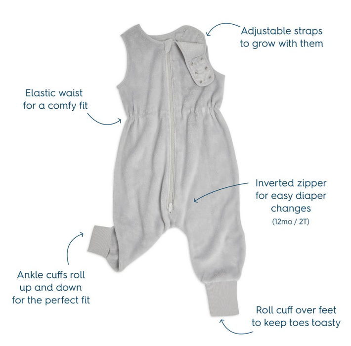 Shop Halo Toddler SleepSack Wearable Blanket, 3T, Fleece, Grey Polar, TOG 2.0 at GoodBuy Gear