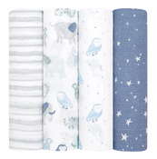 Shop Aden + Anais Cotton Muslin Swaddle, 4pk, Time to Dream at GoodBuy Gear