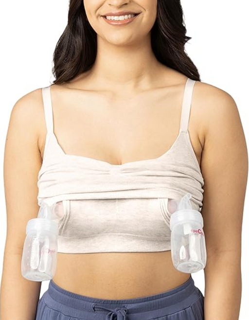 Shop Kindred Bravely Sublime Bamboo Hands-Free Pumping Lounge & Sleep Bra, Oatmeal Heather, Regular (B-D), XL at GoodBuy Gear