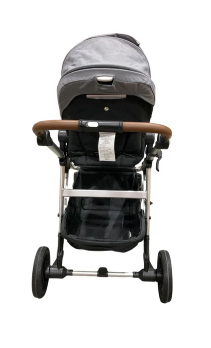 Mockingbird Single to Double 2.0 Stroller, 2025, Heather Grey, Silver With Penny Leather, Solid Grey