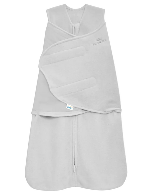 Shop Halo Micro-Fleece Swaddle, Gray, Newborn at GoodBuy Gear