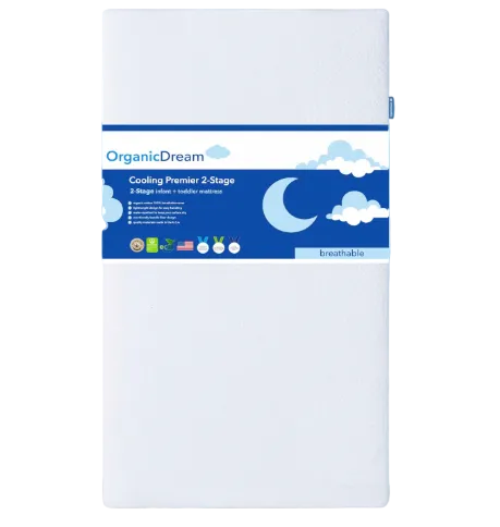 Shop Organic Dream Organic Cotton 2-Stage Lightweight Ultra Crib Mattress, White at GoodBuy Gear