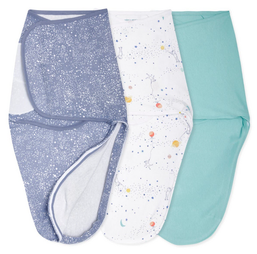 Shop Aden + Anais Essentials Easy Wrap Swaddle, 3 Pack, Small (0-3 Months), Stargaze at GoodBuy Gear